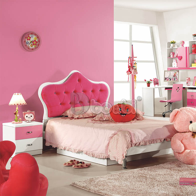 Bộ phòng ngủ cho bé gái màu hồng xinh xắn BB BABY856-3